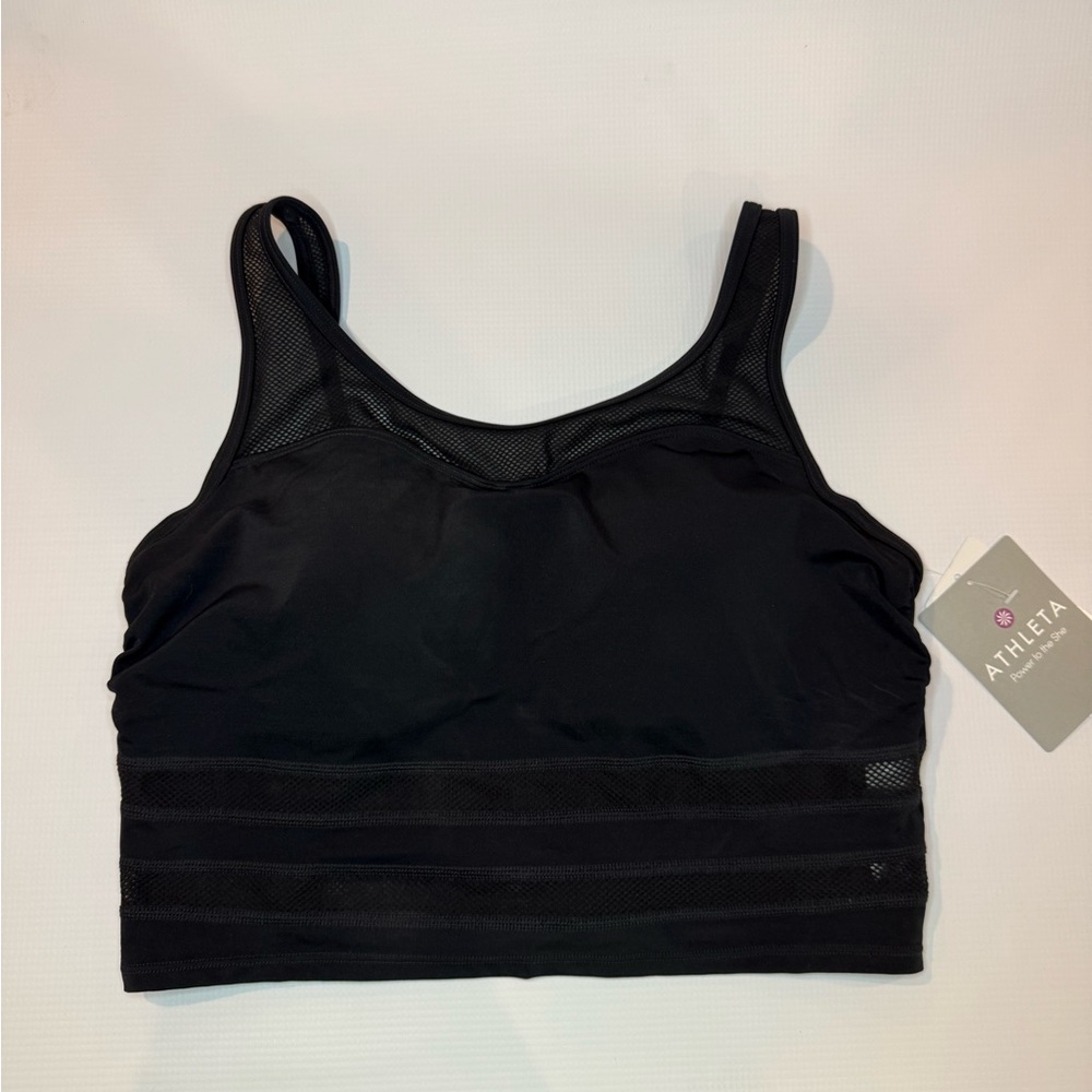 Athleta Black Bikini with Wide Straps and Scoop Neckline